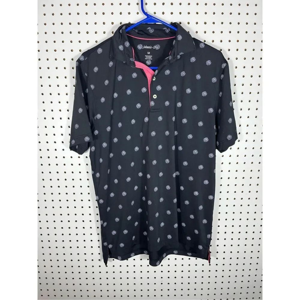 Johnnie O printed polo shirt size M